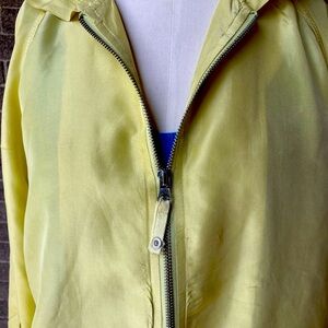 Oleg Cassini Lightweight  Silk Zip-Up Bomber style Jacket